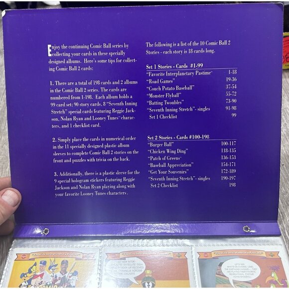 1991 UD Comic Ball 2 MLB Card Set #1 - 199 Holograms In Collector’s Album - Picture 2 of 6